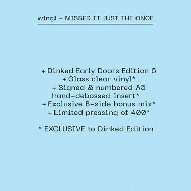 wing! - MISSED IT JUST THE ONCE