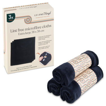 Pack of 3 extra-large 38 x 38 cm multi-purpose microfibre cloths