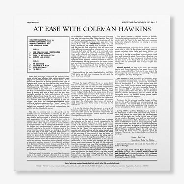 Coleman Hawkins - At Ease With Coleman Hawkins