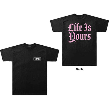Life Is Yours Text Black T-Shirt