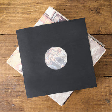 Pack of 25 HDPE lined black acid free kraft paper LP inner sleeves