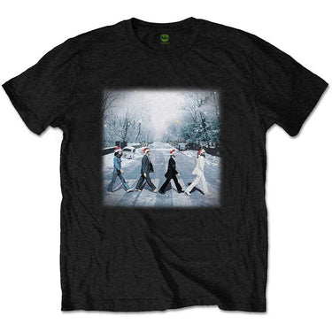 Abbey Road Christmas Black T-Shirt